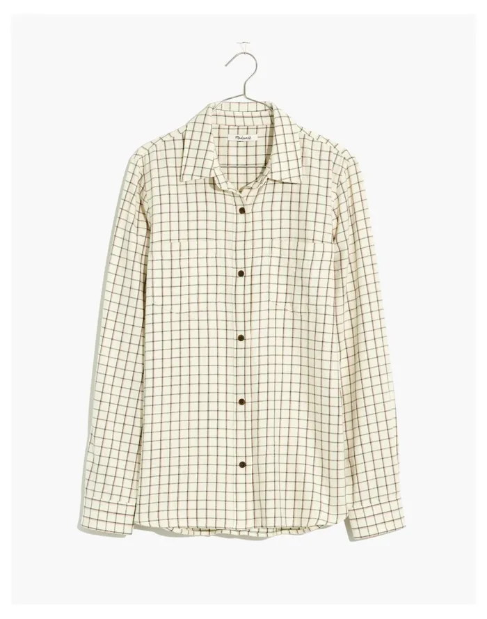 Women Flannel Classic Ex Boyfriend Shirt In Windowpane Forest Madewell Tops and Shirts Women Flannel Classic Ex Boyfriend Shirt In Windowpane Forest Madewell Tops and Shirts