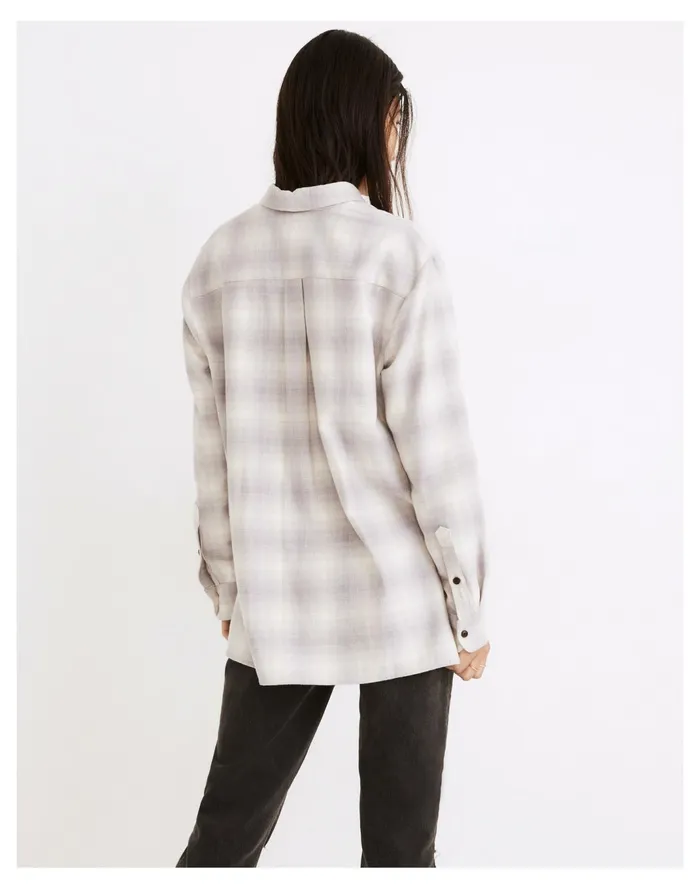Women Flannel Oversized Ex Boyfriend Shirt In Natural Dye Plaid Heather Dusk Madewell Tops and Shirts Women Flannel Oversized Ex Boyfriend Shirt In Natural Dye Plaid Heather Dusk Madewell Tops and Shirts