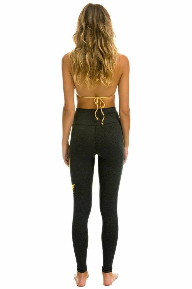 Women FULL LENGTH HIRISE BOLT LEGGINGS 8211 CHARCOAL GOLD Aviator Nation Leggings Women FULL LENGTH HIRISE BOLT LEGGINGS 8211 CHARCOAL GOLD Aviator Nation Leggings