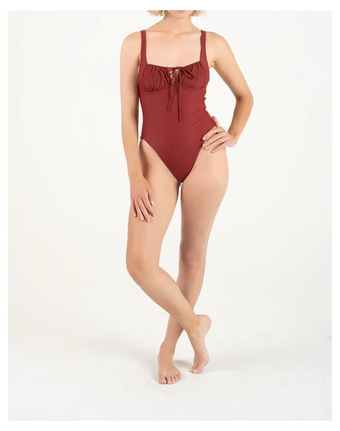 Women GALAMAAR Chemise One Piece Dark Red Madewell Swim