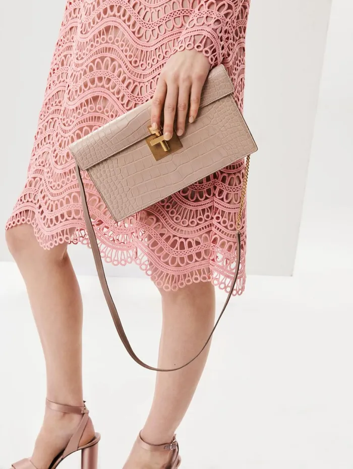 Women Handbags Oscar De La Renta Blush Alligator Alibi Clutch Blush Women Handbags Oscar De La Renta Blush Alligator Alibi Clutch Blush