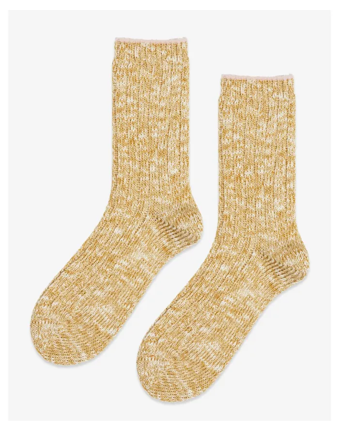 Women Hansel From Basel Two Pack Utility Slub Crews Yellow Multi Madewell Socks Women Hansel From Basel Two Pack Utility Slub Crews Yellow Multi Madewell Socks