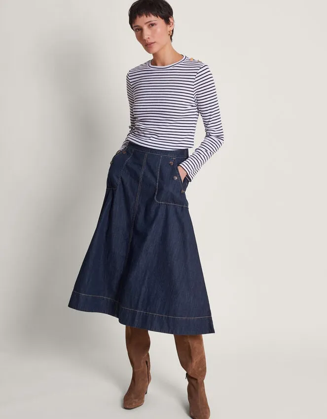 Women Harper Denim Skirt Blue Monsoon Skirts