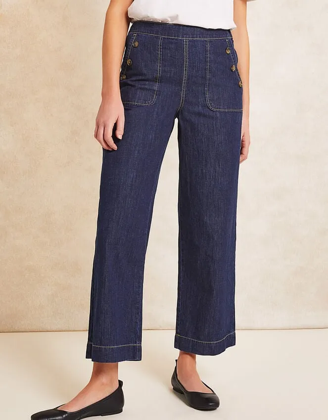 Women Harper RegularLength Crop Jeans Blue Monsoon Denim