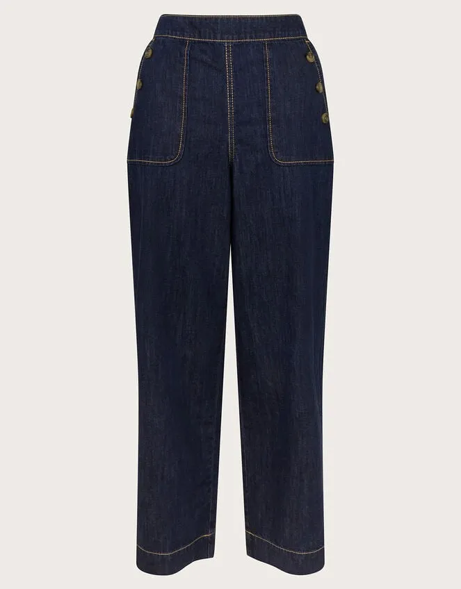 Women Harper RegularLength Crop Jeans Blue Monsoon Denim