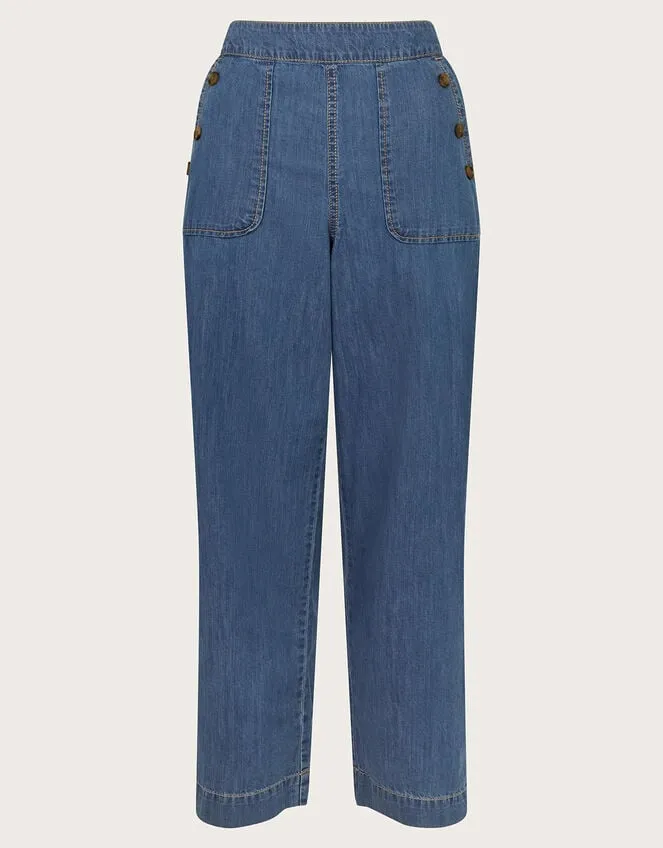 Women Harper ShortLength Crop Jeans Blue Monsoon Denim