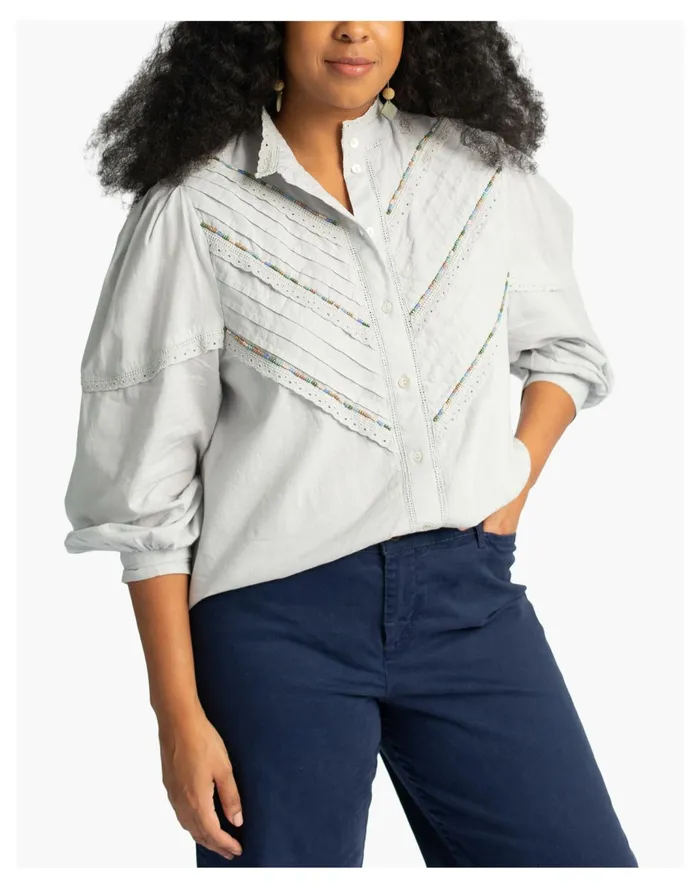 Women HarperSage Whimsy Blouse Light Blue Madewell Tops and Shirts