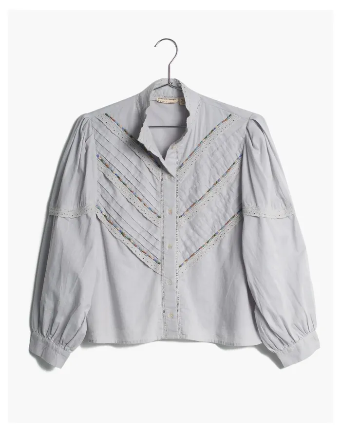 Women HarperSage Whimsy Blouse Light Blue Madewell Tops and Shirts Women HarperSage Whimsy Blouse Light Blue Madewell Tops and Shirts