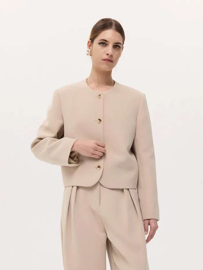 Women Harris Tapper 8211 Tilmens Blazer In Beige Clay The UNDONE Jackets
