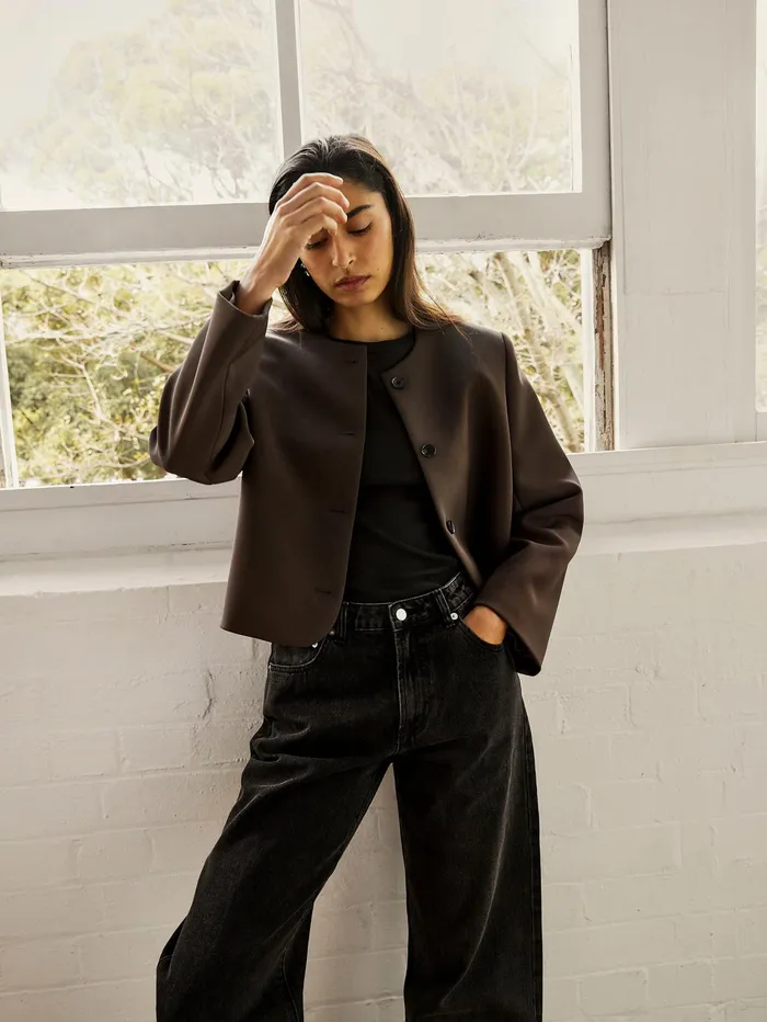 Women Harris Tapper 8211 Tilmens Blazer In Brown Umber The UNDONE Jackets