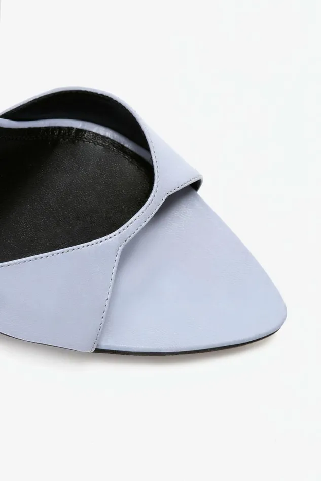 Women Heels Victoria Beckham Pointy Toe Stiletto Sandal In Lilac Leather