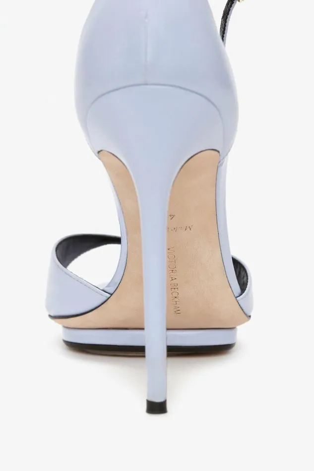 Women Heels Victoria Beckham Pointy Toe Stiletto Sandal In Lilac Leather