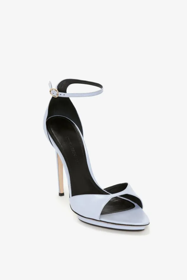 Women Heels Victoria Beckham Pointy Toe Stiletto Sandal In Lilac Leather