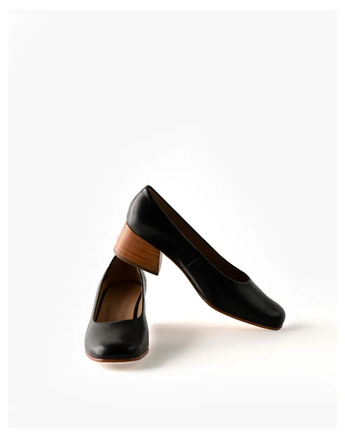 Women HUMA BLANCO Leather Luisa Pumps Coal Madewell Heels Women HUMA BLANCO Leather Luisa Pumps Coal Madewell Heels
