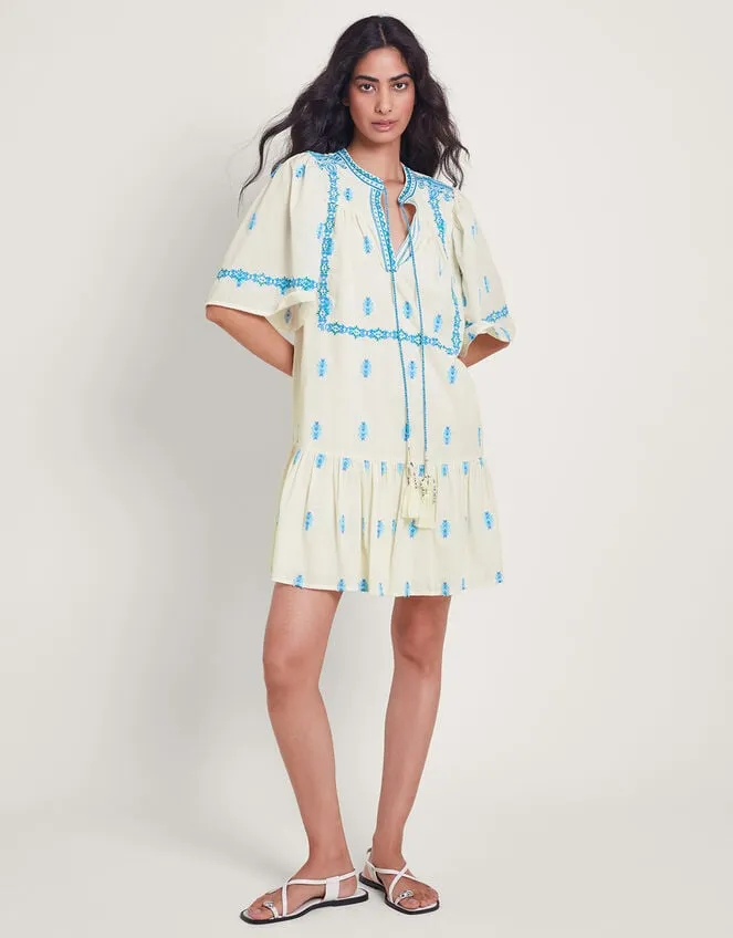 Women Jacinta Embroidered Kaftan White Monsoon Kaftans and Kimonos