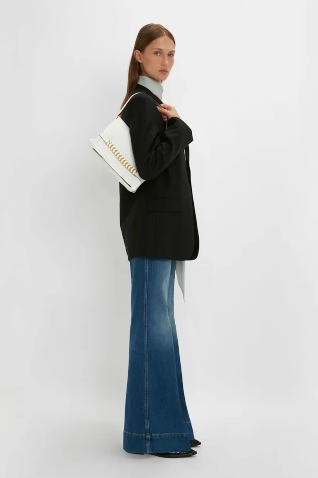 Women Jackets and Coats Victoria Beckham Hidden Lapel Single Breasted Jacket In Black