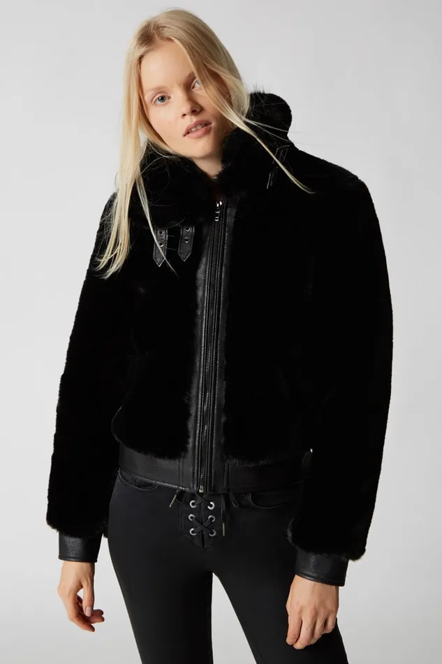 Women Jackets Blank Nyc Black Noise Jacket