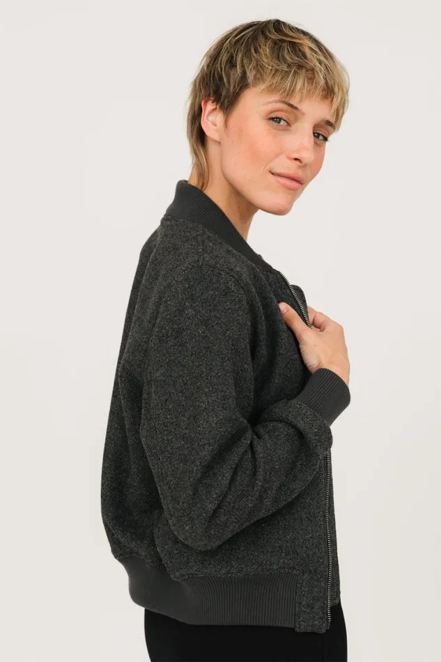 Women Jackets Women 8211 Nancowry 8211 Grey Melange TWOTHIRDS Jackets