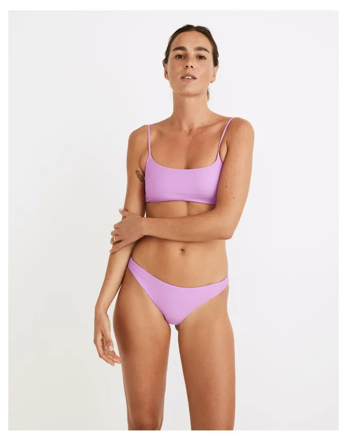 Women Jade Swim Muse Scoop Bikini Top Orchid Madewell Swim