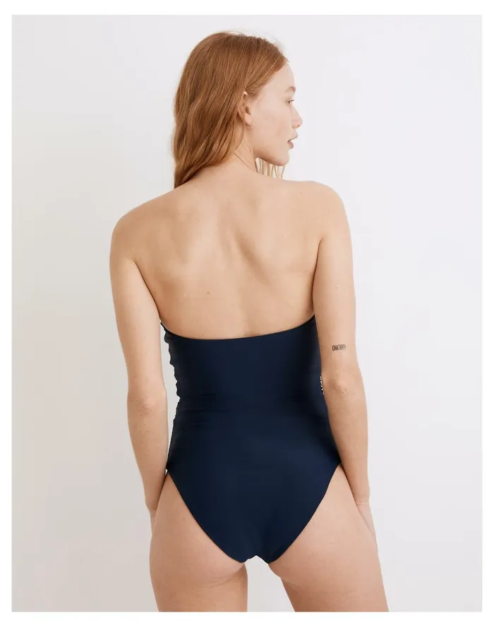 Women Jade Swim Yara Strapless One Piece Swimsuit Navy Madewell Swim Women Jade Swim Yara Strapless One Piece Swimsuit Navy Madewell Swim