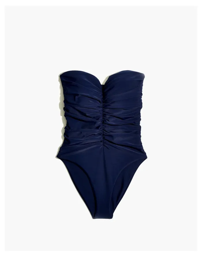 Women Jade Swim Yara Strapless One Piece Swimsuit Navy Madewell Swim Women Jade Swim Yara Strapless One Piece Swimsuit Navy Madewell Swim