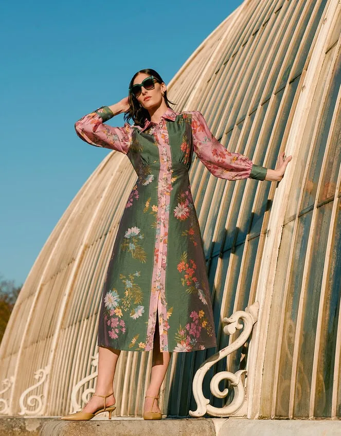 Women Jaquetta Shirt Dress Green Monsoon Dresses