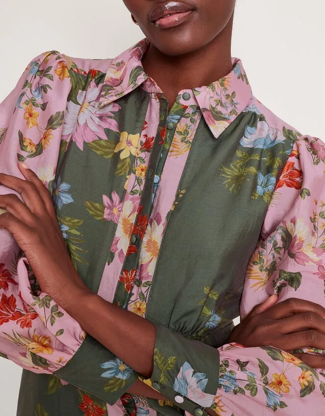 Women Jaquetta Shirt Dress Green Monsoon Dresses