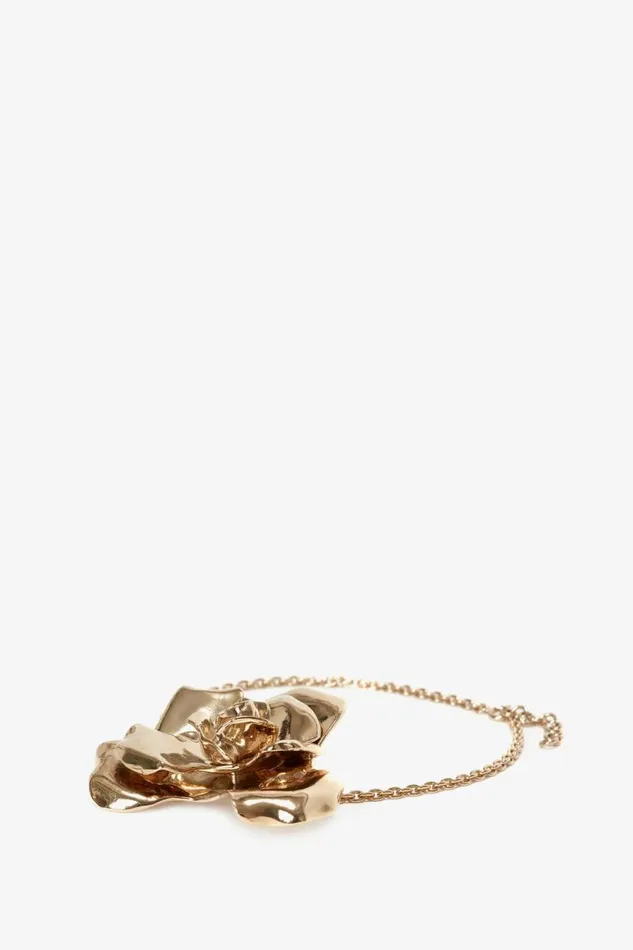 Women Jewellery Victoria Beckham Flower Necklace In Gold