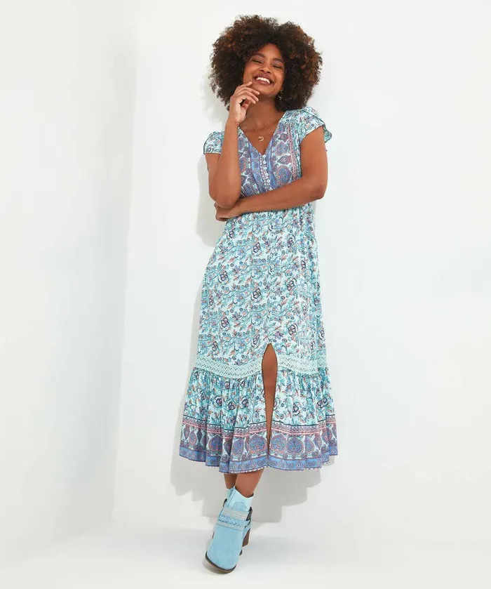 Women Joe Browns Amira Border Dress Blue
