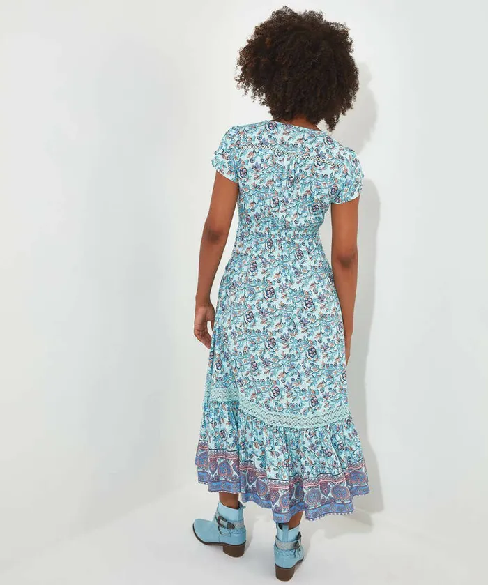 Women Joe Browns Amira Border Dress Blue Women Joe Browns Amira Border Dress Blue