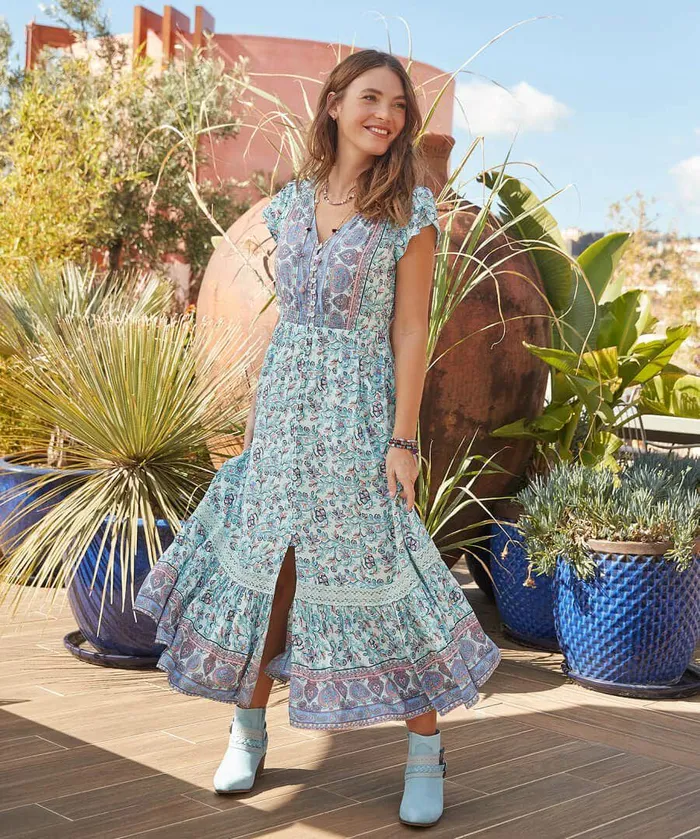 Women Joe Browns Amira Border Dress Blue Women Joe Browns Amira Border Dress Blue