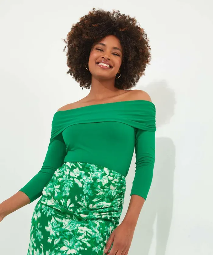 Women Joe Browns Bardot Jersey Top Green