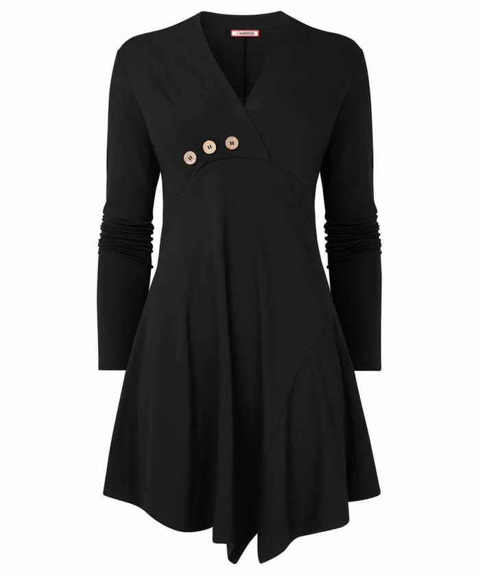 Women Joe Browns Button Detail Tunic Top Cobaltredblack