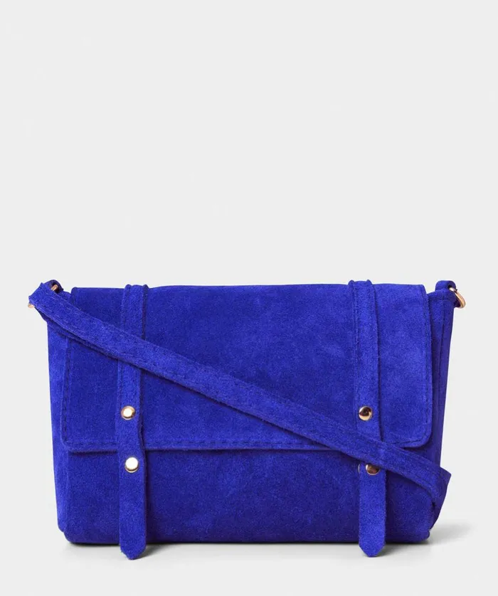Women Joe Browns Colour Pop Mini Suede Bag Bright Blue