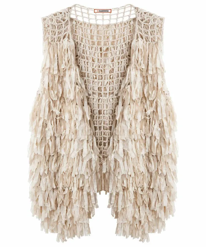 Women Joe Browns Cool Breezes Ribbon Waistcoat Natural Women Joe Browns Cool Breezes Ribbon Waistcoat Natural