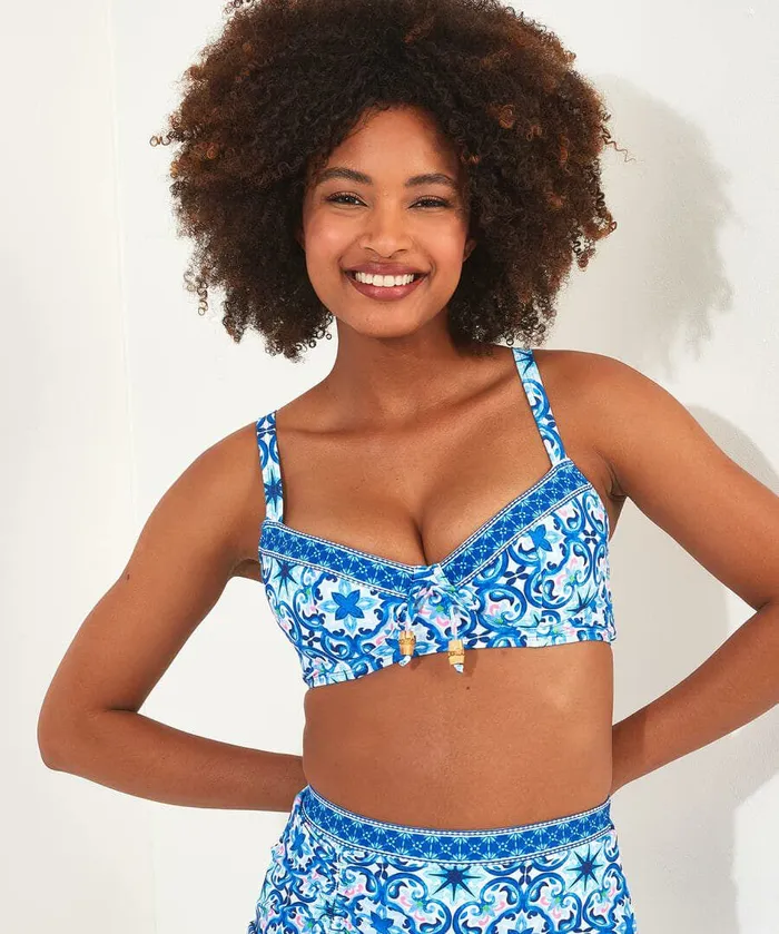 Women Joe Browns Crystal Waters Bikini Top Blue Multi
