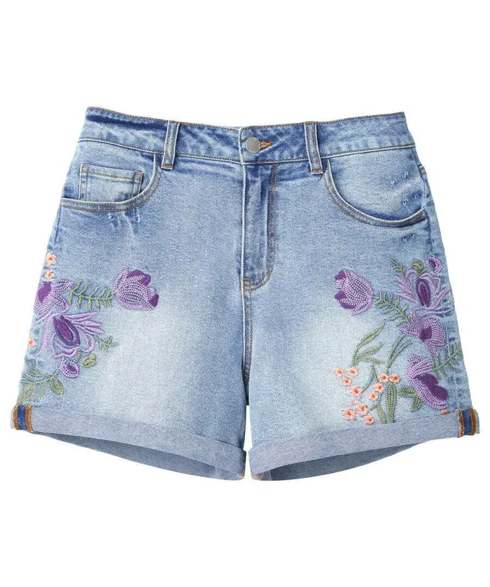 Women Joe Browns Embroidered Denim Short Blue Women Joe Browns Embroidered Denim Short Blue