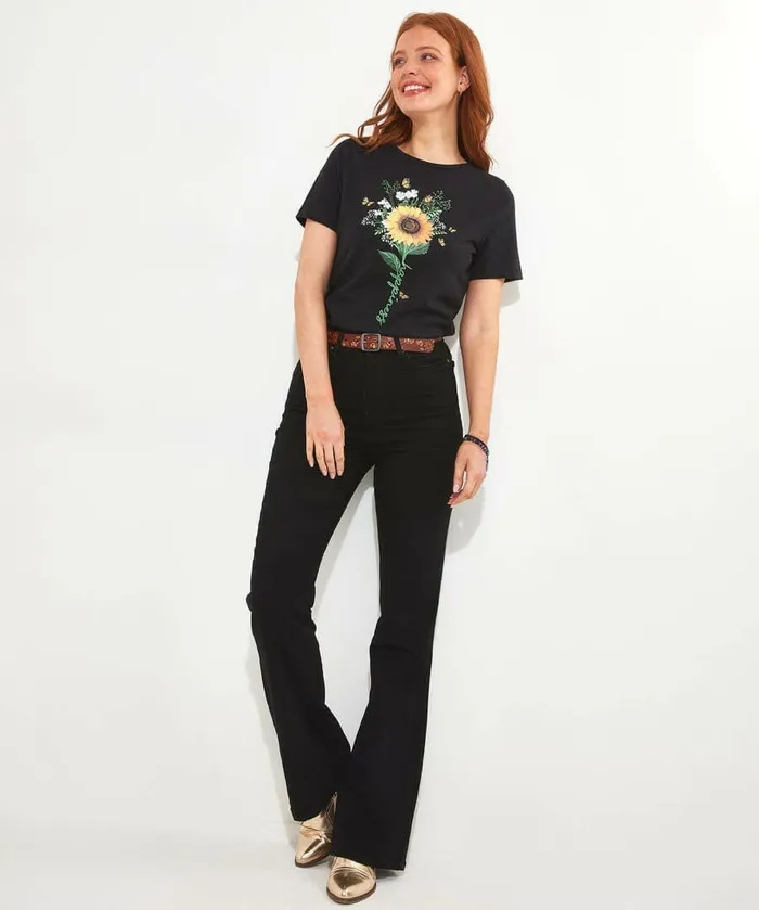 Women Joe Browns Happiness Graphic Tee Black Women Joe Browns Happiness Graphic Tee Black