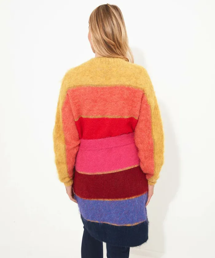 Women Joe Browns Ibiza Multicolour Stripe Cardigan Multi Women Joe Browns Ibiza Multicolour Stripe Cardigan Multi