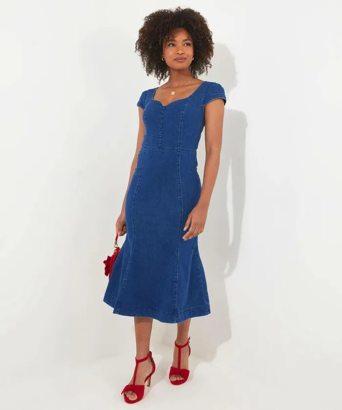 Women Joe Browns Marcie Denim Dress Blue Women Joe Browns Marcie Denim Dress Blue