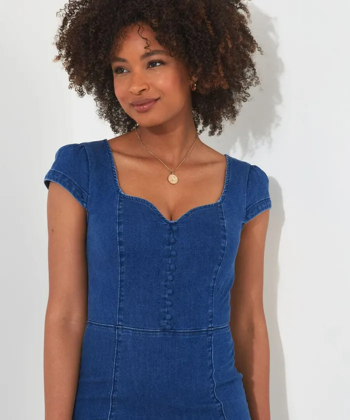 Women Joe Browns Marcie Denim Dress Blue Women Joe Browns Marcie Denim Dress Blue