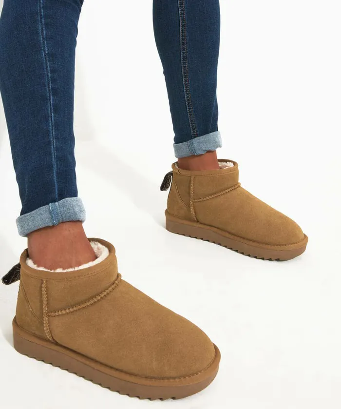 Women Joe Browns Mini Snug Suede Boots Tan Women Joe Browns Mini Snug Suede Boots Tan