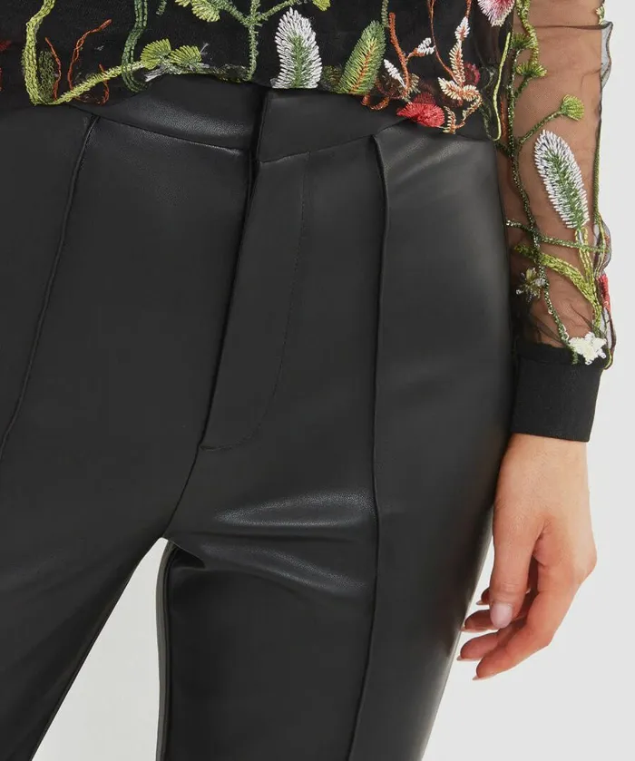 Women Joe Browns Perfect PU Trousers Black