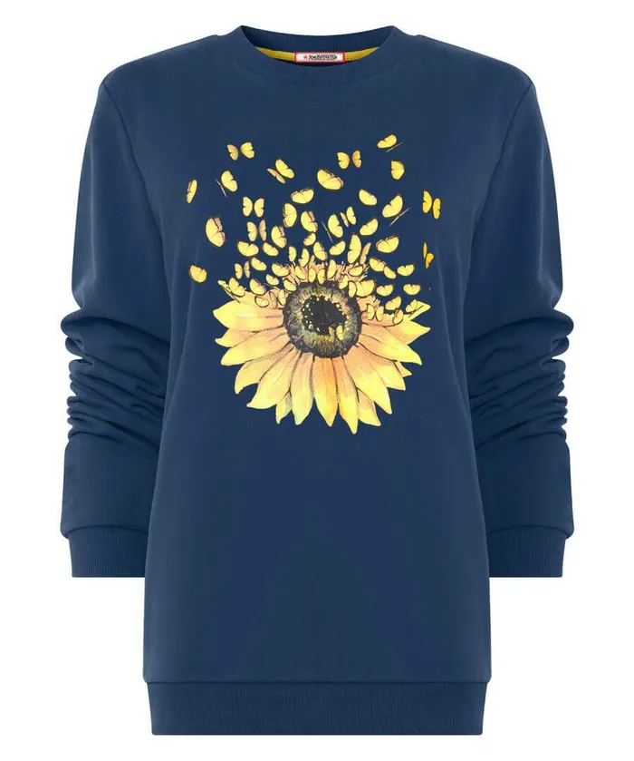 Women Joe Browns Scattered Sunflower Graphic Sweat Navy Women Joe Browns Scattered Sunflower Graphic Sweat Navy