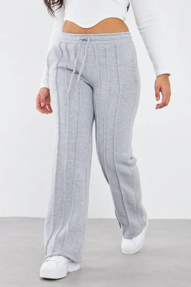 Women Jogging Gris Avec Relief Grey Brentiny Paris Pants