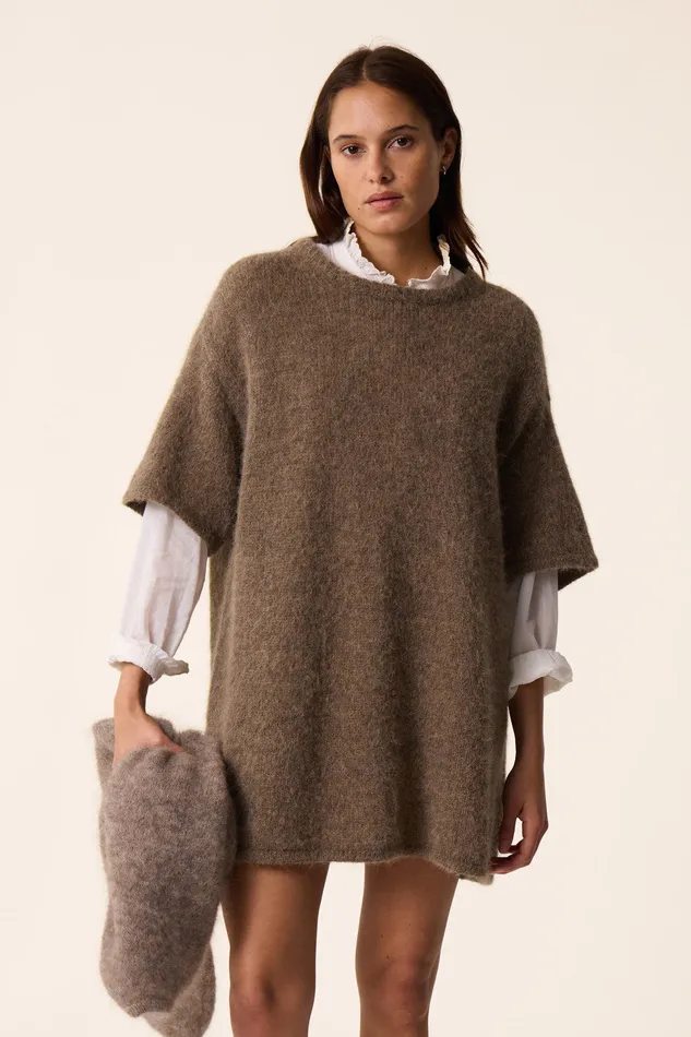 Women Jumper Anatole Galet Pull Alpaga Superfine Gris Des Petits Hauts Jumpers and Cardigans