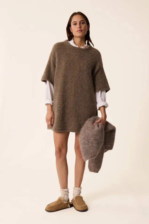 Women Jumper Anatole Galet Pull Alpaga Superfine Gris Des Petits Hauts Jumpers and Cardigans