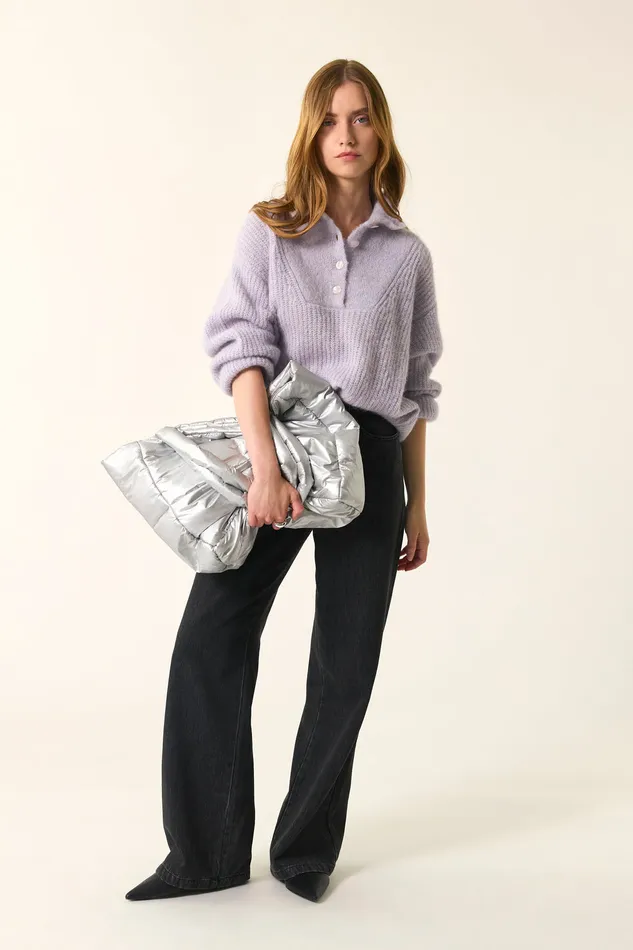 Women Jumper Anna Souffle Chine Pull Alpaga Superfine Gris Bleu Des Petits Hauts Jumpers and Cardigans Women Jumper Anna Souffle Chine Pull Alpaga Superfine Gris Bleu Des Petits Hauts Jumpers and Cardigans