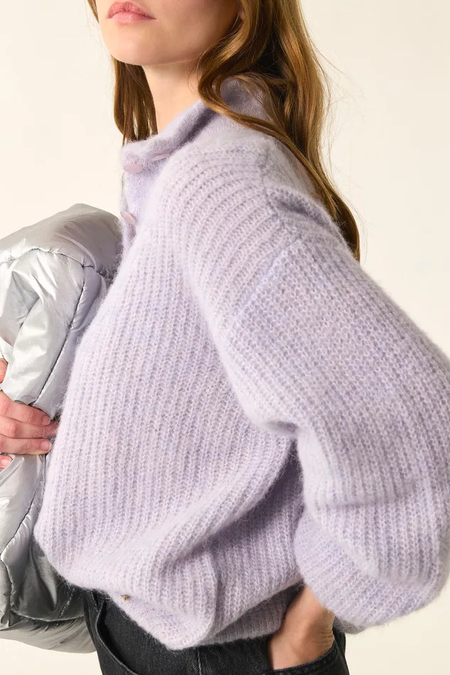 Women Jumper Anna Souffle Chine Pull Alpaga Superfine Gris Bleu Des Petits Hauts Jumpers and Cardigans