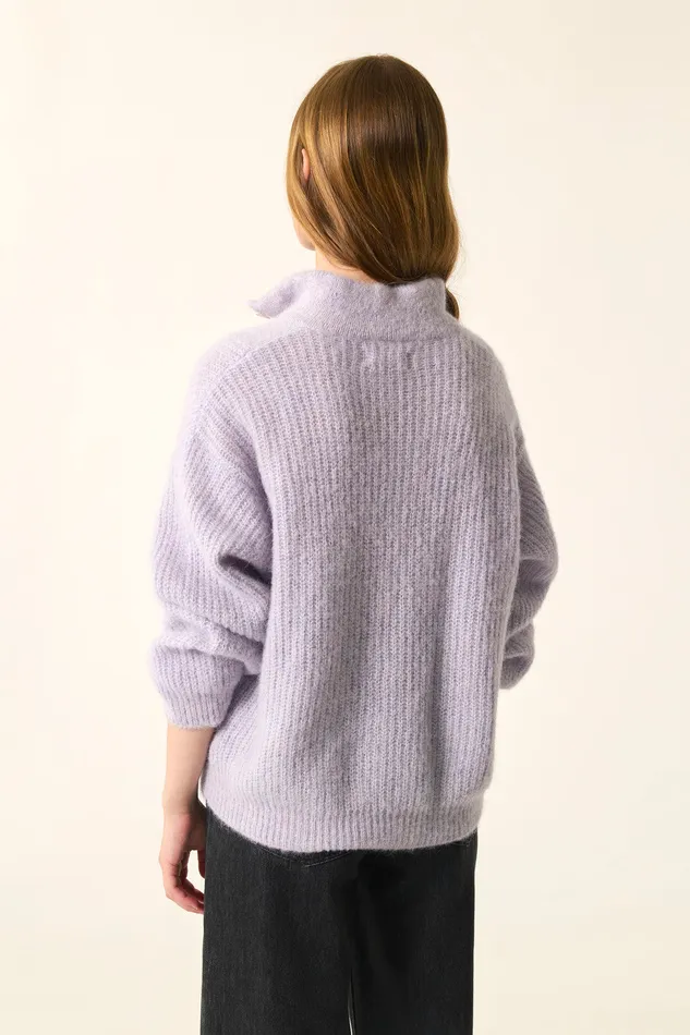 Women Jumper Anna Souffle Chine Pull Alpaga Superfine Gris Bleu Des Petits Hauts Jumpers and Cardigans